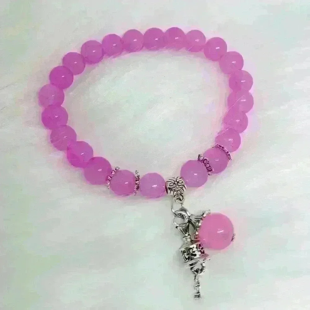 Pinky Pink Beaded Bracelet